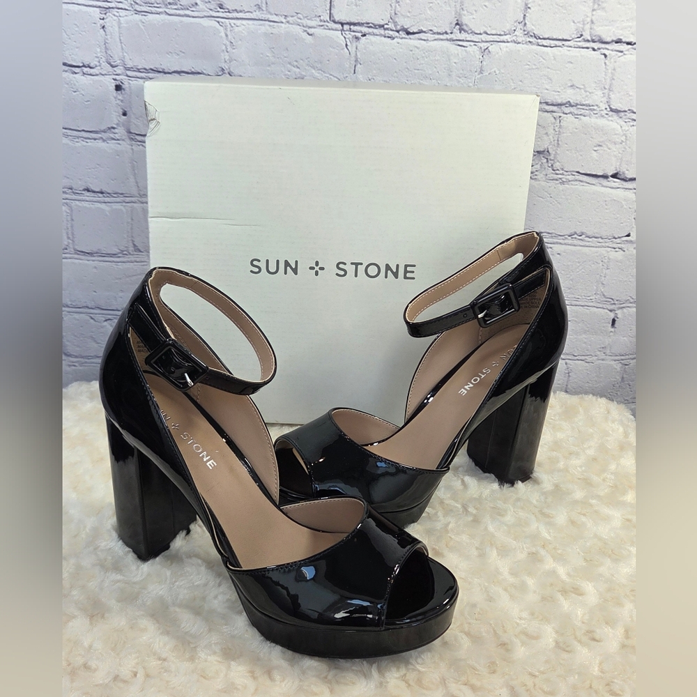 Sun + Stone Women's Black Heels